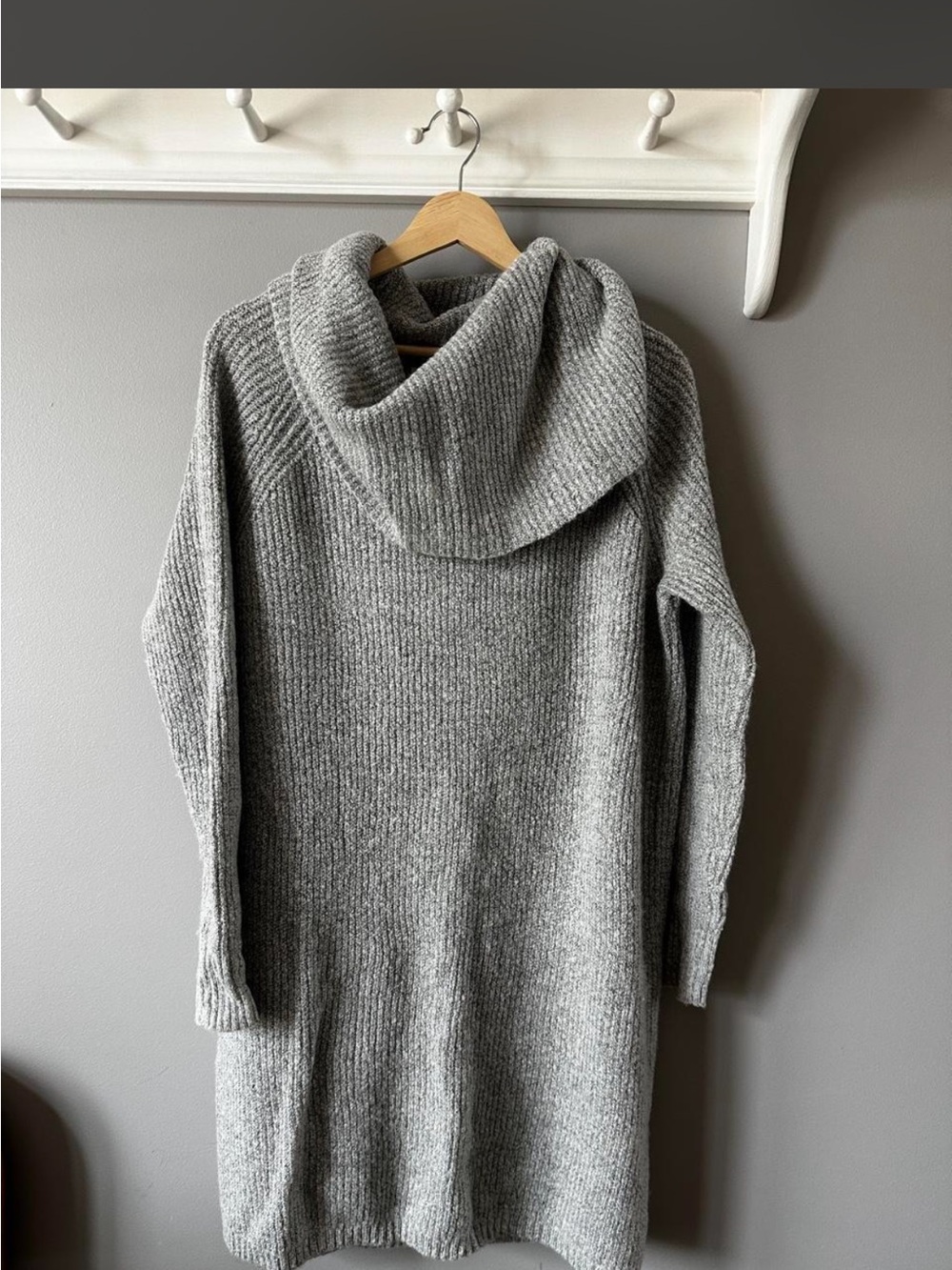 Gray Cowl Neck Sweater Dress - merona